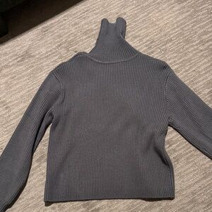 Kittenish Charcoal Ribbed Turtleneck Sweater